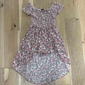 Art Class Floral Kids Dress - Red and White